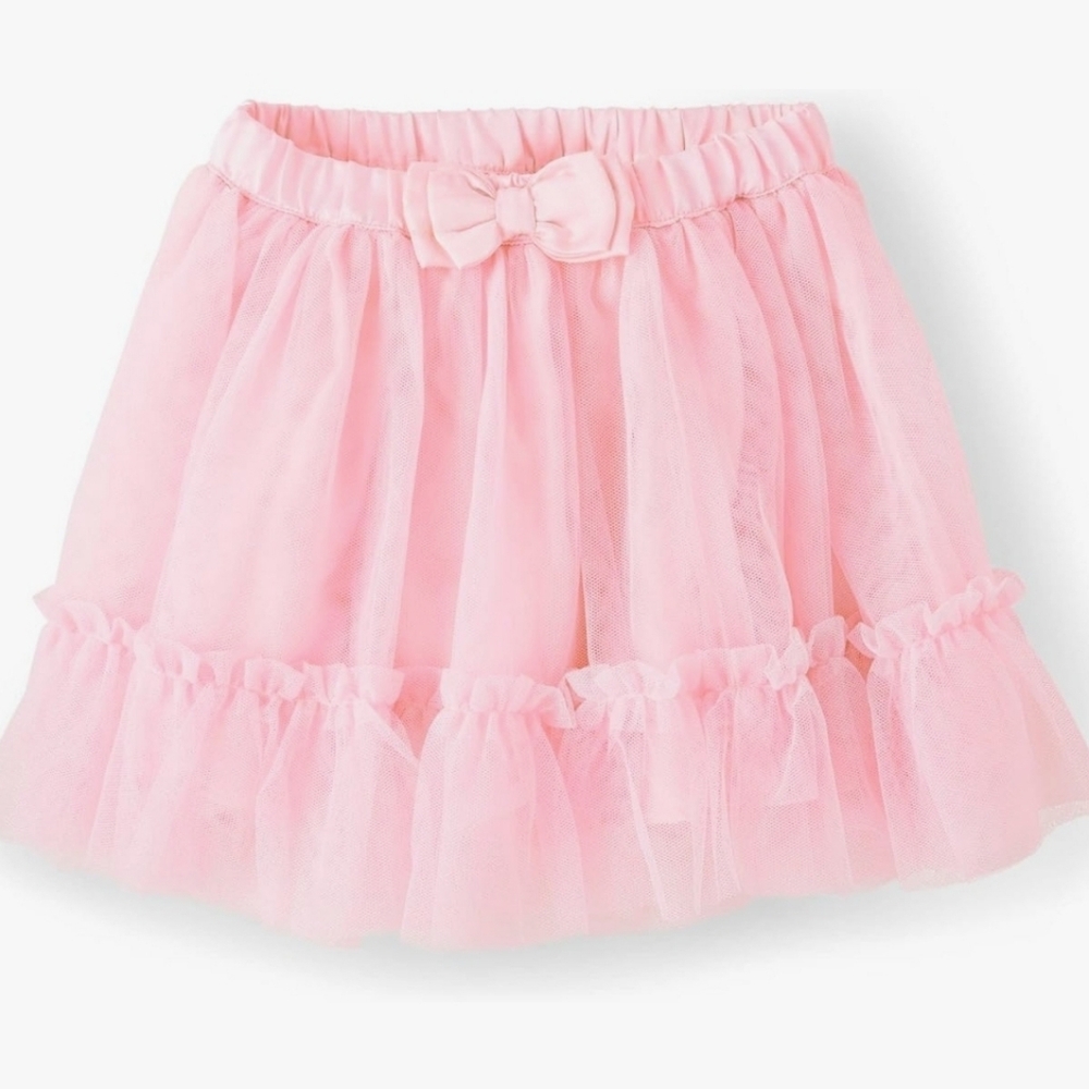 Gymboree Pink Tutu Skirt Tulle Bow Elastic Waist Diaper Cover Size 12-18mo NEW